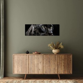 Kép - Fekete Párduc (órával) (90x30 cm)