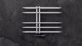 Regnis LEVEL, fűtőelem 600x530mm központi csatlakozással 50mm, 215W, fekete matt, LEVEL530/600/D50/BLACK