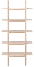 Muse tömör tölgyfa könyvespolc, magassága 216 cm - Gazzda