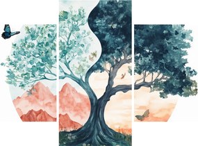 Kép – Akvarellfa tele élettel (90x60 cm)