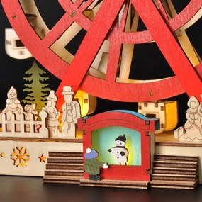 Solight 1v277 - LED karácsonyi dekoráció LED/2xAA/meleg fehér körhinta