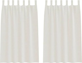 vidaXL Voile Függöny függönyökkel 2 pcs Krém 175 x 140 cm Poliészter