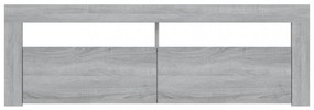 szürke sonoma színű TV-szekrény LED-lámpákkal 120 x 35 x 40 cm