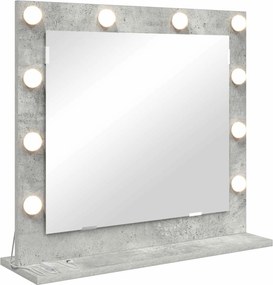 vidaXL Toalett Tükör Beton Szürke 60 x 55 x 18 cm Üveg és mérnöki fa