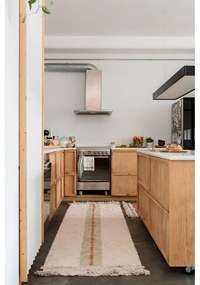 Bézs pamut futószőnyeg 80x230 cm Duetto Sage – Lorena Canals