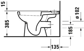Duravit 21110900002 - Kombinált WC D-CODE, kerámia, fényes fehér