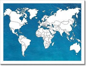 Poszterek keretben 40x30 Világtérkép