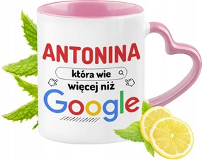 Antonina bögre Rózsaszín, szív alakú füllel Kávé ajándék