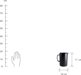 CASA NOVA kancsó, fekete 1100ml