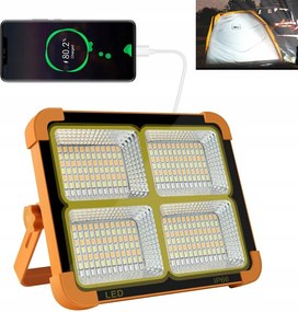 Építőipari Led reflektor 336, napenergiával tölthető, reflektor 18000mAh