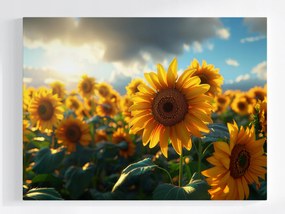 Vászonkép Canvas Természet Napraforgó Virág Mező Rét 80x60