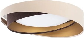LED mennyezeti lámpa GALAXY MODERN LED/24W/230V átm. 55 cm bézs/barna/arany
