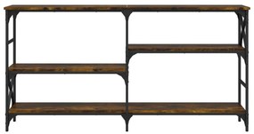 füstös tölgy színű szerelt fa tálalóasztal 150 x 29 x 76,5 cm