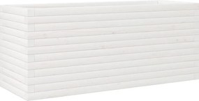 vidaXL fehér tömör fenyőfa kerti virágláda 110 x 40 x 45,5 cm