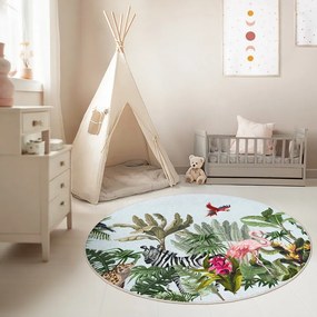 Mosható gyerek szőnyeg ø120 cm Jungle – Mila Home