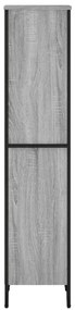 szürke sonoma színű szerelt fa könyvespolc 50 x 31 x 137,5 cm