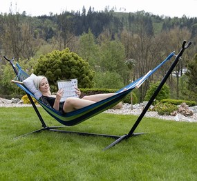 Függőágy, türkiz/kék/zöld, EVANA NEW -  Állvány nélkül