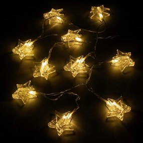 NEXOS Csillagos lánc 10 LED Meleg fehér