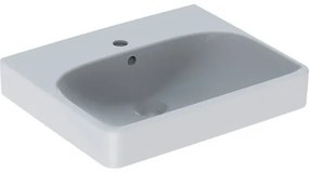 Mosdó Geberit Smyle Square 50x41 cm fehér színben fényes felülettel középső nyílással 500.256.01.1
