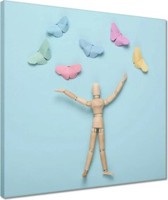 Vászonkép 40x40 Papírbaba pillangók