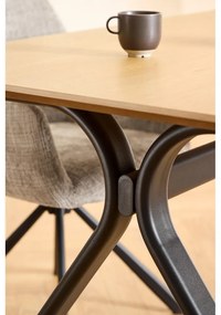 Étkezőasztal tölgyfa dekoros asztallappal 100x200 cm Bristol – Actona