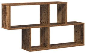 Fali Polc Régi Fa 100x20x53 cm Műszaki Fa