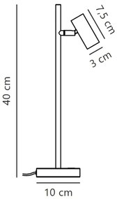 Nordlux - OMARI LED asztali lámpa, 3,2W, 230V, fehér, dimmelhető