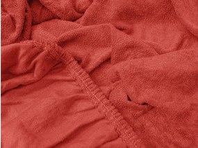 Frottír EXCLUSIVE piros lepedő 140x200 cm