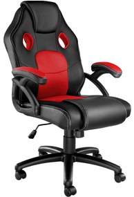 tectake 403452 mike sportos irodai szék - fekete/piros
