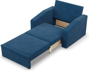 Vertico fekvőfotel, 90 cm széles, kordbársony, kék