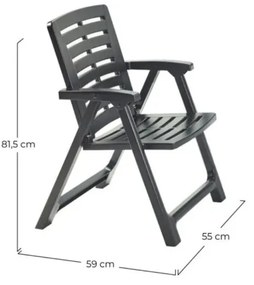 Artik 2 Személyes Kerti bútor szett Antracit X