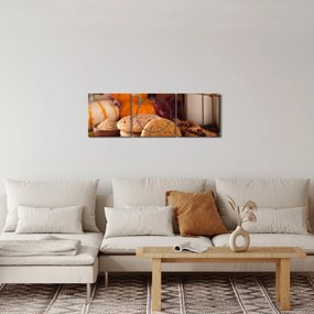 Kép - Őszi kekszek (órával) (90x30 cm)