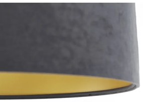 Csillár zsinóron SWING 1xE27/60W/230V szürke/arany