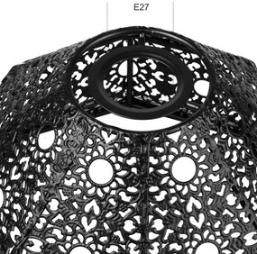 Pótló búra a SAMIRA E27 csillárhoz, 33 cm átmérő, fekete