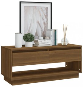 barna tölgy színű szerelt fa TV-szekrény 102x41x44 cm