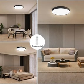Immax NEO 07248L-LED Dimmelhető lámpa SEMPLICI 36W/230V Wi-Fi Tuya fekete + távirányító