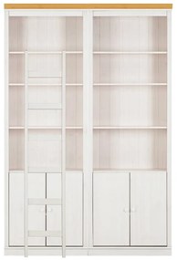 Fehér borovi fenyő könyvespolc 148x223 cm Anita – Støraa