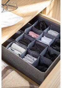 Drawer szürke fiókrendszerező 16 rekesszel - Bigso Box of Sweden