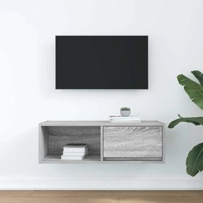 szürke sonoma színű szerelt fa TV-szekrény 80x31x25,5 cm