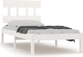 vidaXL fehér tömör fa ágykeret 100x200 cm
