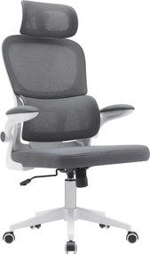 Irodai szék, sötétszürke/fehér, RENARD