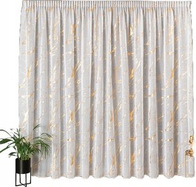 Kész Török Függöny A Nappaliba Arany Márvány Ólommal És Szalaggal 450 X 150