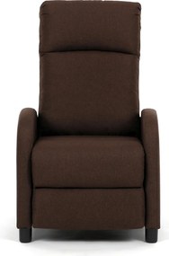Polohovací křeslo, hnědá, látka, TV-W3397 BR2