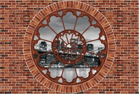 Flizelin fotótapéta Brooklyn híd gótikus tégla illúzió 350x250 +ragasztó