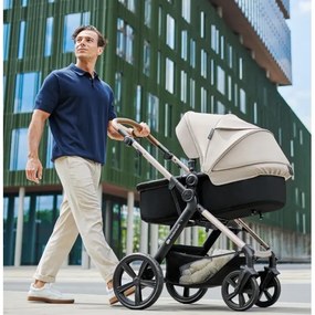 KINDERKRAFT-Kombinált babakocsi 3in1 MOOV 2 Moonlight szürke + autósülés MINK PRO