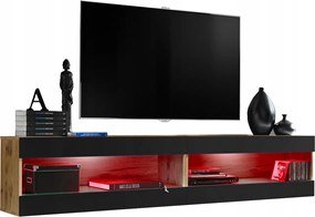 Rtv bútor szett Tivoli SET4 Wotan tölgy/fekete, Rgb Led