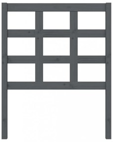 szürke tömör fenyőfa ágyfejtámla 80,5 x 4 x 100 cm