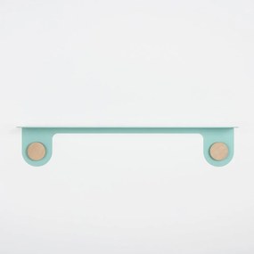 Hook zöld fali polc 2 akasztóval, hossza 70 cm - Gazzda