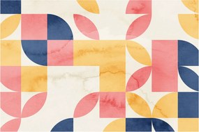 Kép - Absztrakció retro mintákkal (90x60 cm)