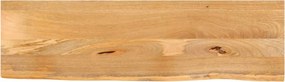 vidaXL tömör mangófa természetes élű asztallap 110 x 40 x 2,5 cm